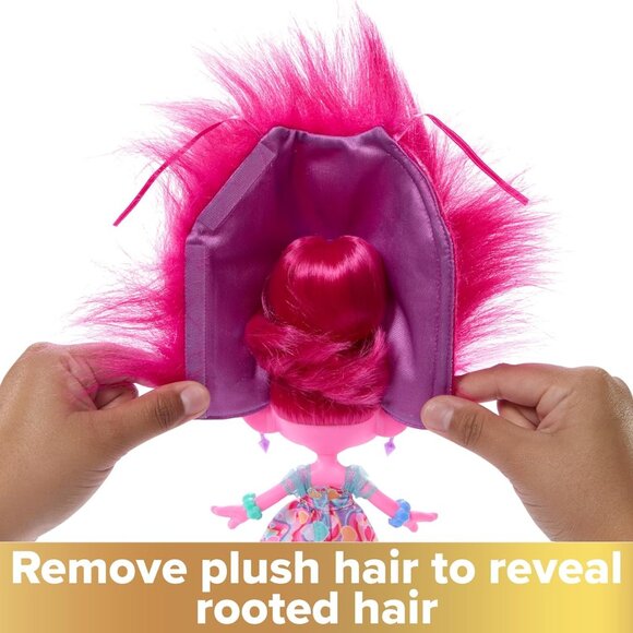 Trolls Band Together Fashion Doll, Hairsational Reveals Queen Poppy and Viva - Picture 9 of 13